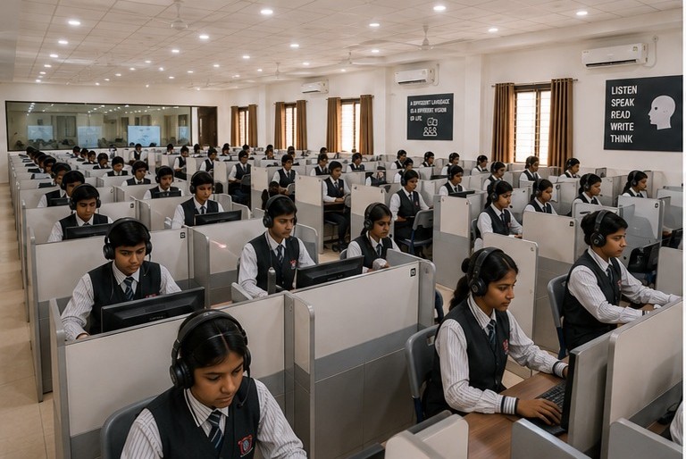 Students learning together